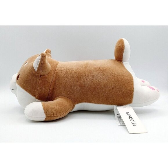 Miniso Plush Dog Shiba Inu Stuffed Animal Puppy Laying Down Plush 15.7" NEW - Picture 2 of 5